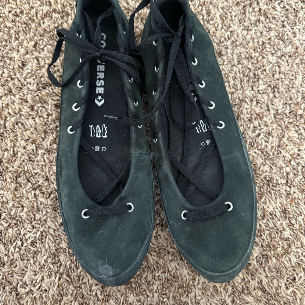 Converse Black Lace-Up Women's Flats - Picture 6 of 8